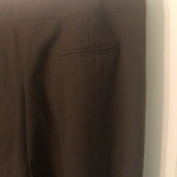 Lafayette 148 New York Chocolate Brown Flat Front Wool Wide Leg Trousers Pants - Picture 6 of 9